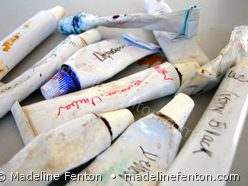Hand-filled paint tubes